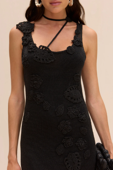 Black floral dress